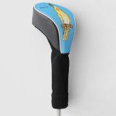 Cockatiel-Vogel-Cartoon Golf Headcover (angewinkelt)