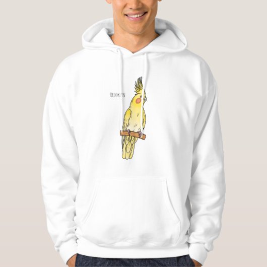 Cockatiel-Vogel-Cartoon Hoodie (Vorderseite)