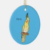 Cockatiel-Vogel-Cartoon Keramik Ornament (Rechts)