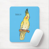 Cockatiel-Vogel-Cartoon Mousepad (Mit Mouse)