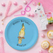 Cockatiel-Vogel-Cartoon Pappteller (Party)