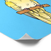 Cockatiel-Vogel-Cartoon Poster (Ecke)