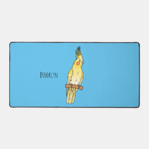 Cockatiel-Vogel-Cartoon Schreibtischunterlage