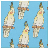 Cockatiel-Vogel-Cartoon Stoff (Nahaufnahme)