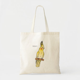 Cockatiel-Vogel-Cartoon Tragetasche