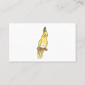 Cockatiel-Vogel-Cartoon Visitenkarte (Rückseite)