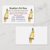 Cockatiel-Vogel-Cartoon Visitenkarte (Vorne/Hinten)