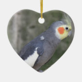 Cockatiel-Vogel Keramikornament (Vorne)