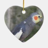 Cockatiel-Vogel Keramikornament (Hinten)