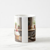 Cockatiel with a strawberry Cupcake Pet Bird Lover Kaffeetasse (Mittel)