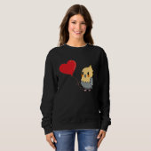 Cockatiel With Heart Balloon Valentines Day Love B Sweatshirt (Vorne ganz)