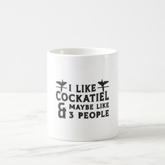 Cockatielbesitzer Ich mag Cockatiel Funny Birds Kaffeetasse (Mittel)