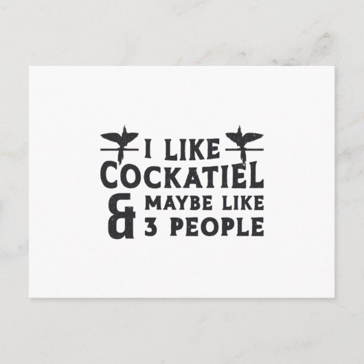 Cockatielbesitzer Ich mag Cockatiel Funny Birds Postkarte (Vorderseite)