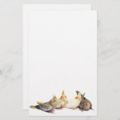 Cockatiels Briefpapier (Vorne/Hinten)