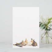 Cockatiels Briefpapier (Stehend Vorderseite)