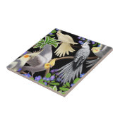 Cockatiels in der Vergissmeinnicht-Fliese Fliese (Seite)