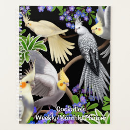Cockatiels in Vergessen Me Nots Weekly Monthly Pla Planer