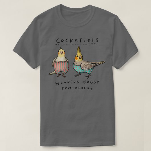 Cockatiels mit gepanzerten Pantaloons T-Shirt (Design vorne)
