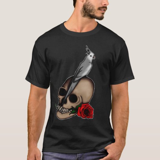 Cockatiels sind Goth, dunkles Shirt (Vorderseite)