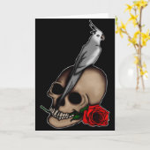 Cockatiels sind Goth, Grußkarte Karte (Gelbe Blume)
