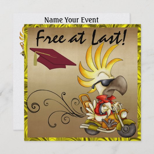 Cockatoo Abschluss Biker - SRF Einladung (Vorne/Hinten)