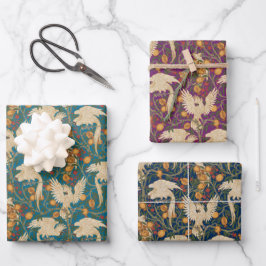 Cockatoo and Pomegranate by Walter Crane Dark Geschenkpapier Set