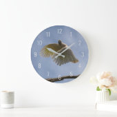 Cockatoo Bird Parrot Flying in Sky Australia Große Wanduhr (Zuhause)