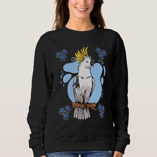 Cockatoo Blue Design Parrot Stuff Cockatoos Sweatshirt (Vorderseite)
