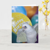 Cockatoo-Geburtstags-Karte Karte (Gelbe Blume)