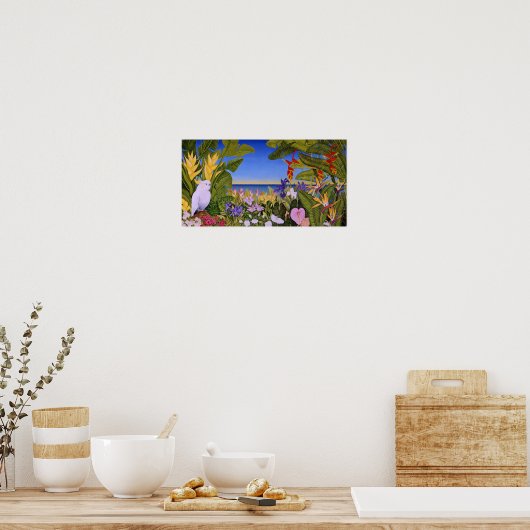 Cockatoo im Paradies Poster (Küche)