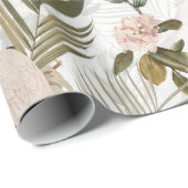 Cockatoo-Jungle-Muster bei tropischen Vögeln - Wei Geschenkpapier (Rolleneckpunkt)