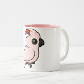 Cockatoo Lachs-mit Haube Zweifarbige Tasse (VorderseiteRechts)