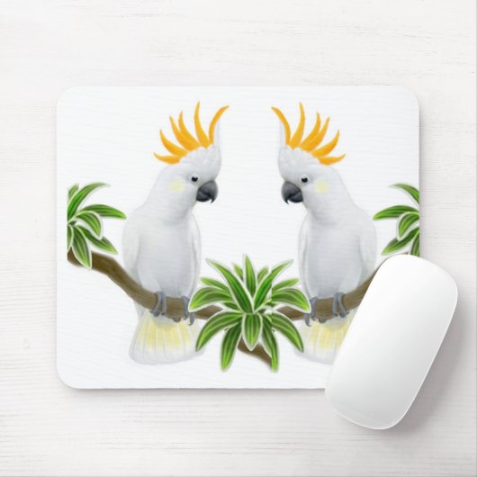 Cockatoo-Liebe Mousepad (Mit Mouse)
