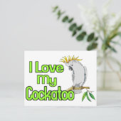 Cockatoo-Liebe Postkarte (Stehend Vorderseite)