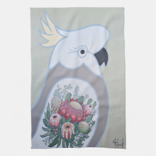 Cockatoo mit Waratah Tattoo Handtuch