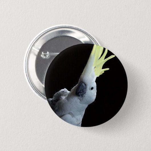 Cockatoo-Papagei Button (Vorne & Hinten)