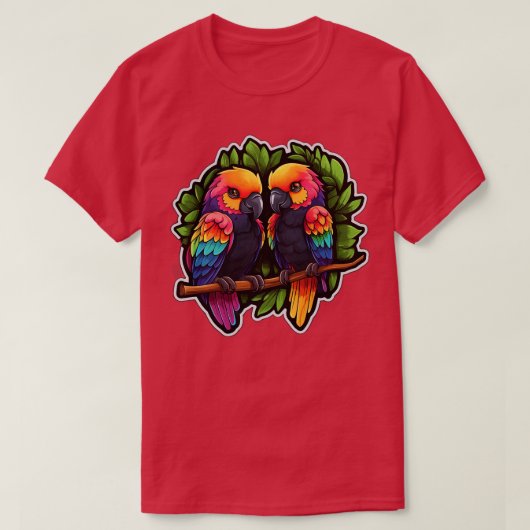Cockatoo Parakeet Macaws Papagei 2 T-Shirt (Design vorne)