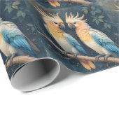 Cockatoo Parrot Couple Geschenkpapier (Rolleneckpunkt)