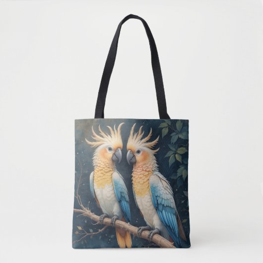 Cockatoo Parrot Couple Tasche (Vorderseite)