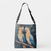 Cockatoo Parrot Couple Tragetaschen Mit Langen Trägern (Rückseite)