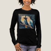 Cockatoo Parrot Couple Tri-Blend Shirt (Vorderseite)