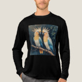 Cockatoo Parrot Couple Tri-Blend Shirt (Vorderseite)