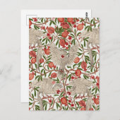 Cockatoo & Pomegranate by Walter Crane Art Nouveau Postkarte (Vorne/Hinten)