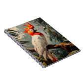Cockatoo Portrait Vintag Notizblock (Rechte Seite)