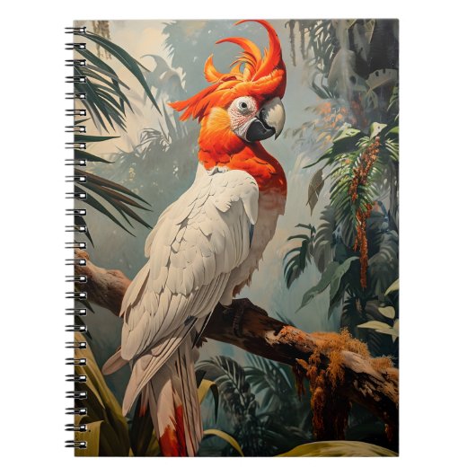 Cockatoo Portrait Vintag Notizblock (Vorderseite)