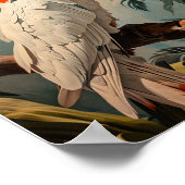 Cockatoo Portrait Vintag Poster (Ecke)
