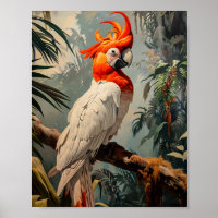 Cockatoo Portrait Vintag