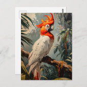 Cockatoo Portrait Vintag Postkarte (Vorne/Hinten)