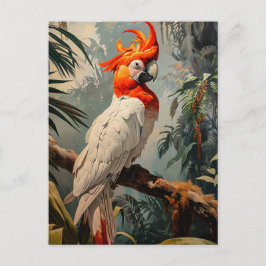 Cockatoo Portrait Vintag Postkarte