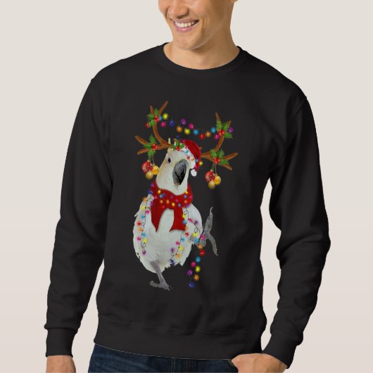 Cockatoo Schöne Weihnachtsbaum Rentier Licht Xm Sweatshirt (Vorderseite)